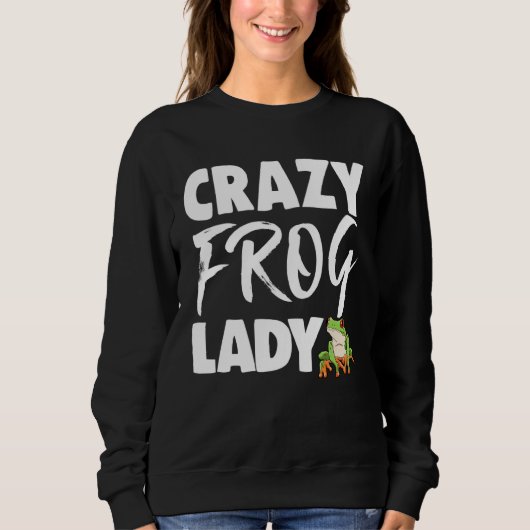 Frogs Lady  Women Frog Love スウェットシャツ (正面)