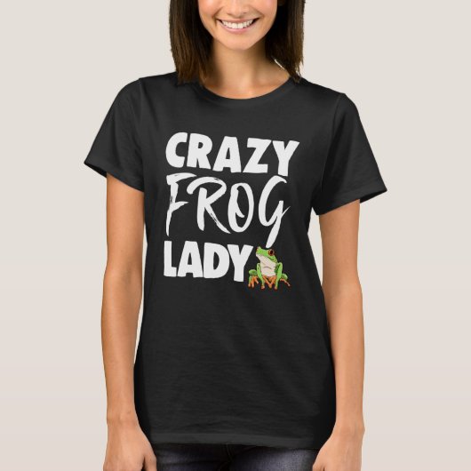 Frogs Lady  Women Frog Love Tシャツ (正面)