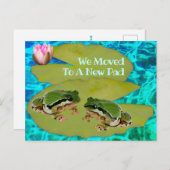 Frogs Liliesパッユーモアのあるド私たちは発表を移動 ポストカード (正面/裏面)