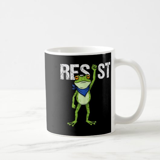 Frogs Resist - Rtland Frog Protest Funny  コーヒーマグカップ (右)