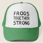 Frogs Together Strong ポートランド・カエル抗議 キャップ (正面)