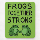 Frogs Together Strong ポートランド・カエル抗議 マウスパッド (正面)