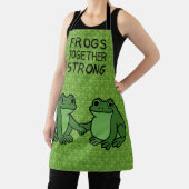 Frogs Together Strong Portland Frog Protest エプロン (インサイチュ)