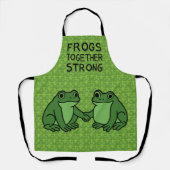 Frogs Together Strong Portland Frog Protest エプロン (正面)