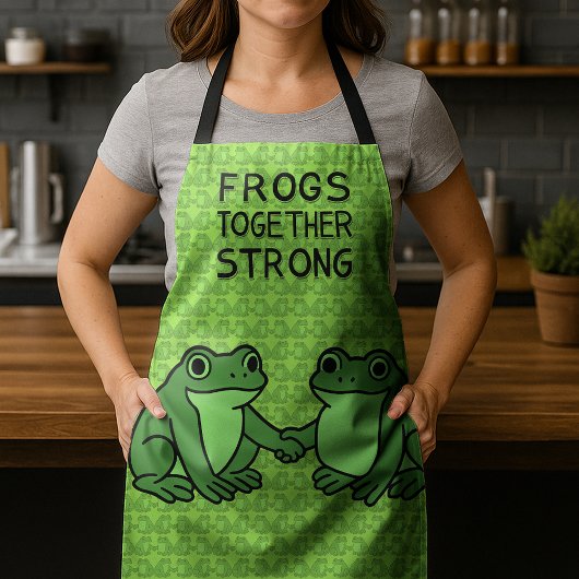 Frogs Together Strong Portland Frog Protest エプロン