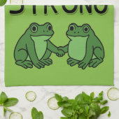 Frogs Together Strong Portland Frog Protest キッチンタオル (折り畳み)