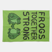 Frogs Together Strong Portland Frog Protest キッチンタオル (横)