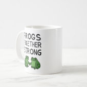 Frogs Together Strong Portland Frog Protest コーヒーマグカップ (正面左)