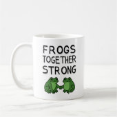 Frogs Together Strong Portland Frog Protest コーヒーマグカップ (左)