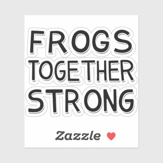Frogs Together Strong Portland Frog Protest シール (シート)
