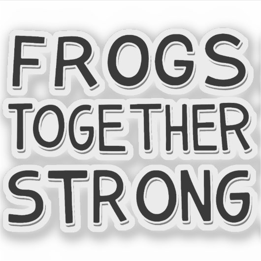 Frogs Together Strong Portland Frog Protest シール (正面)