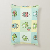 Frogs with Tiny Hobbies アクセントクッション (裏面(縦))