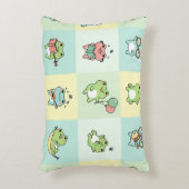 Frogs with Tiny Hobbies アクセントクッション (正面(垂直))