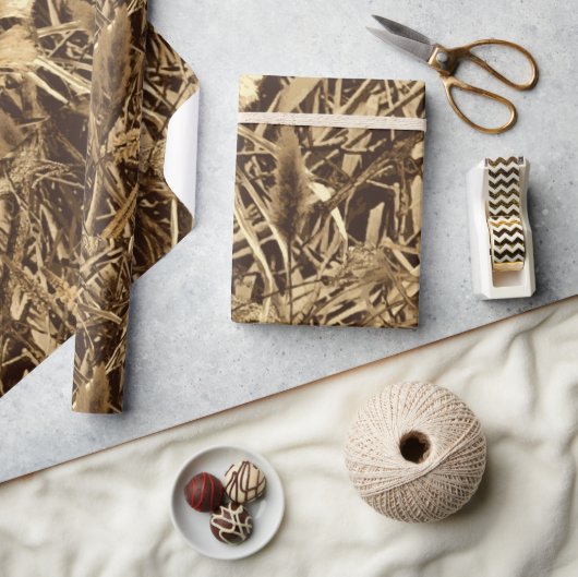 Frogskin、Duck Hunter、水鳥迷彩柄紙 ラッピングペーパー (クラフト)