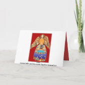 froheのWeihnachten Engelのドイツ語のクリスマス シーズンカード (裏面)