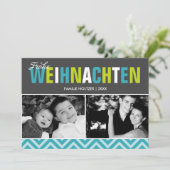 Froheはっきりしたで、カラフルなWeihnachtenの写真 シーズンカード (スタンド正面)