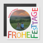 Frohe Festtage Magnetische Foto Karte (正面/裏面)