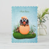 "Frohe Ostern"オーストリア帝国紋章付き外衣 シーズンカード (スタンド正面)