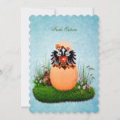 "Frohe Ostern"オーストリア帝国紋章付き外衣 シーズンカード (正面)