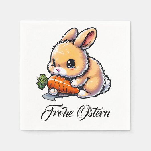 Frohe  Ostern  スタンダードカクテルナプキン (正面)