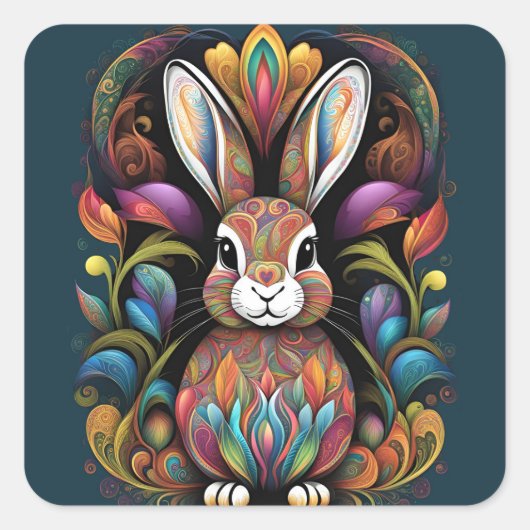 Frohe Ostern 2 スクエアシール (正面)