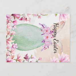 Frohe Ostern -  Osterei mit Magnolien 案内ポストカード