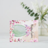 Frohe Ostern -  Osterei mit Magnolien 案内ポストカード (スタンド正面)