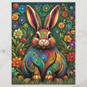 Frohe Ostern - Osterhase in Blumen 2 (正面)