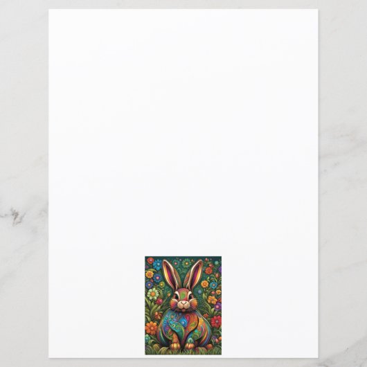 Frohe Ostern - Osterhase in Blumen 2 (裏面)