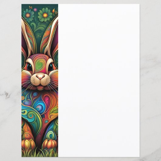 Frohe Ostern - Osterhase in Blumen 2 (正面)