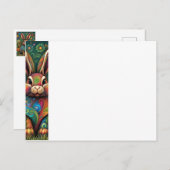 Frohe Ostern - Osterhase in Blumen 2 ポストカード (正面/裏面)