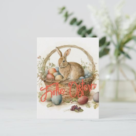 Frohe Ostern Postkarte ポストカード (スタンド正面)