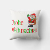 Frohe Weihnachドイツのクリスマスサンタ装飾用クッション クッション (裏面)