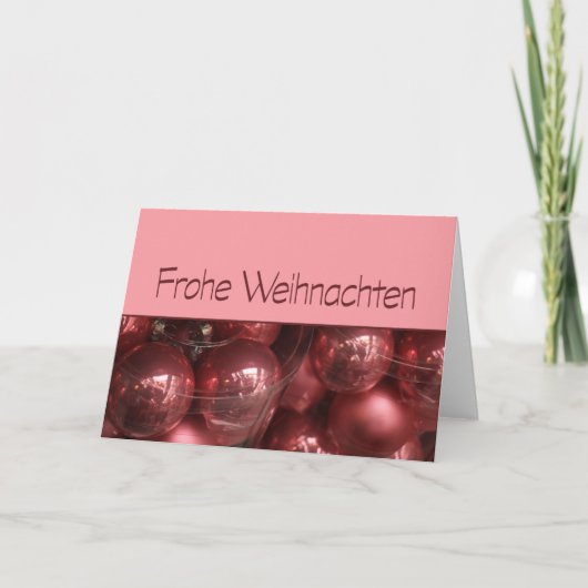 Frohe Weihnachenクリスマスオーナメント シーズンカード (正面)