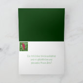 Frohe Weihnachenクリスマス（鳥）ショウジョウコウカンチョウバードホリー シーズンカード (内部)