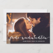 Frohe Weihnachenスクリプ素朴トのクリスマスフォト シーズンカード (正面)