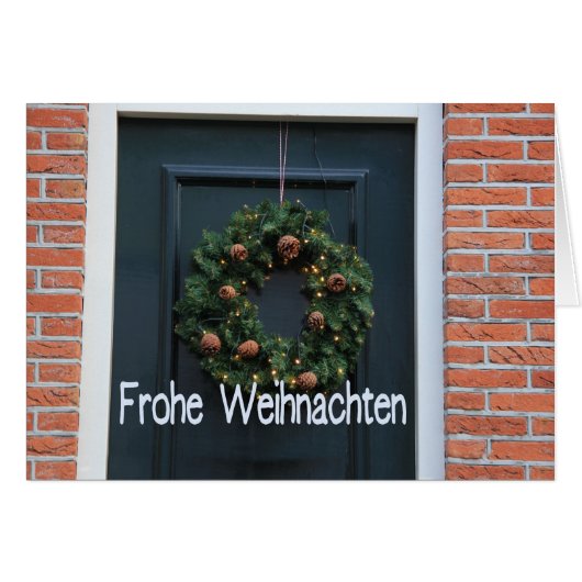 Frohe Weihnachenドイツのクリスマスカード (正面横)