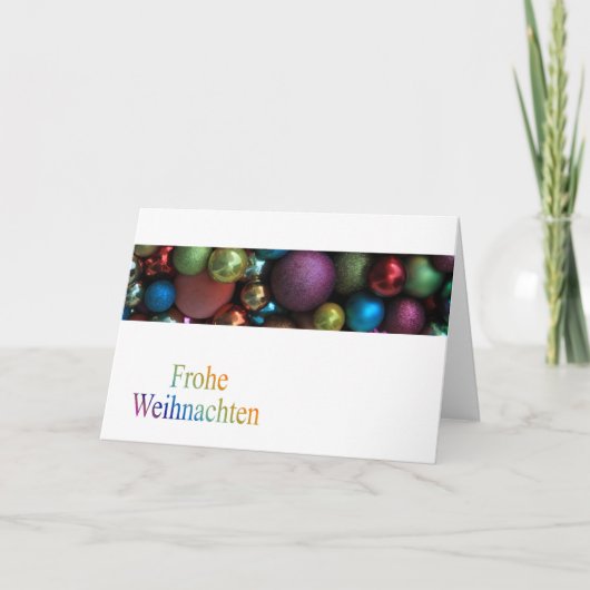 Frohe Weihnachenドイツのクリスマスカード シーズンカード (正面)