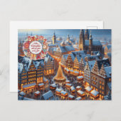 Frohe Weihnachenドイツのクリスマス シーズンポストカード (正面/裏面)