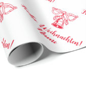 Frohe Weihnachenドイツのメリークリスマスカスタム ラッピングペーパー (ロールコーナー)