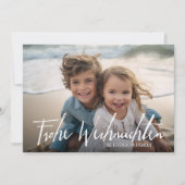 Frohe Weihnachen – クリスマスフモダンィルト写真 シーズンカード (正面)