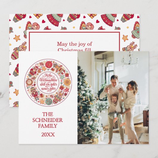 Frohe Weihnachen シーズンカード (正面/裏面)