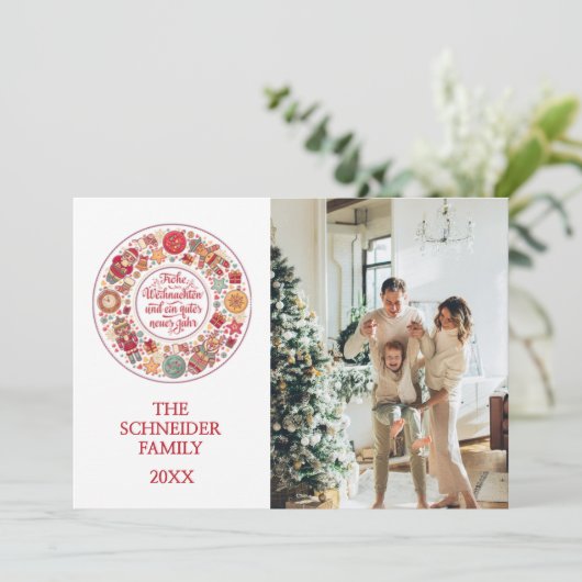 Frohe Weihnachen シーズンカード (スタンド正面)
