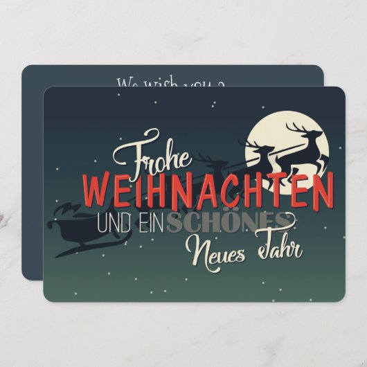 Frohe Weihnachen シーズンカード (正面/裏面)