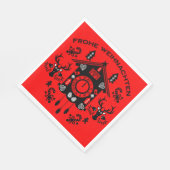 Frohe Weihnachen スタンダードランチョンナプキン (角)