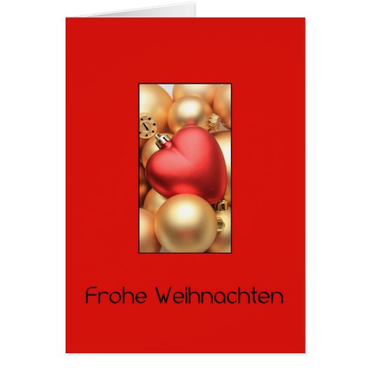Frohe Weihnachen、ドイツのクリスマスカード (正面)