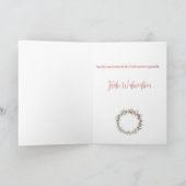 Frohe Weihnachen、ドイツのクリスマスリースHolida シーズンカード (内部)