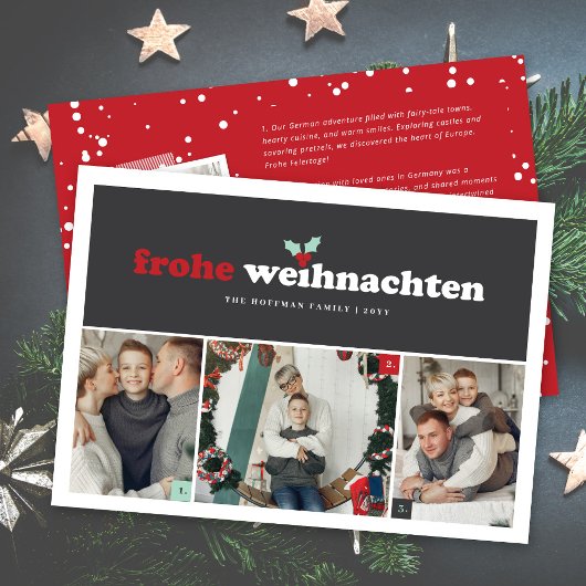 「Frohe Weihnachen」ドイツのメリークリスマス3写真 シーズンカード