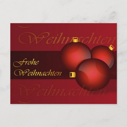 Frohe Weihnachen ポストカード (正面)