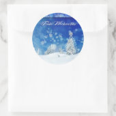 Frohe Weihnachen ラウンドシール (バッグ)